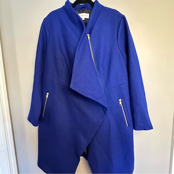 Forever Audrey- Asymmetrical Women's Size 16W, Lined- Wool Blend Coat - HP ⭐️ - Picture 2 of 7